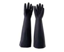 ถุงมือยางอุตสาหกรรม ถุงมือยางสีดำ ความยาว ถึงไหล่ 60 ซม. ถุงมือยางอุตสาหกรรมทนกรดและด่างกันลื่น 0