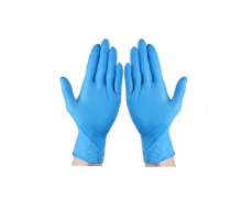 ถุงมือไนไตรสีฟ้า ถุงมือยางธรรมชาติ ชนิดใช้แล้วทิ้ง 1กล่อง มี 100 ชิ้น 0