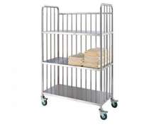 Linen Cart รถเข็นผ้าสแตนเลสเกรด304 โครงเชื่อมแข็งแรงไม่น็อคดาว CW-088-1 (ไทย) 50*105*143 cm.  0