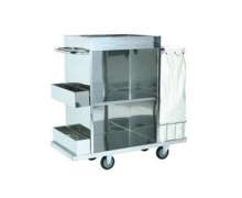 ผลิต รถเข็นแม่บ้าน สแตนเลส CW-067-3 พร้อมถุงผ้า size 53x115x110 cm.  0