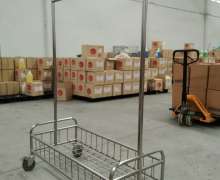 รถเข็นผ้าสแตนเลส เกรด304 พร้อมราวแขวน รถเข็นยูนิฟอร์ม รถเข็นราวเก็บผ้าแห้ง S.S Laundry Trolley - Hanger Trolley