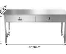 โต๊ะสแตนเลสมีลิ้นชัก
