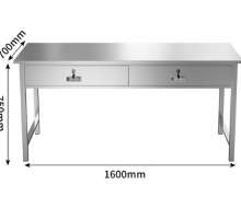 โต๊ะสแตนเลสมีลิ้นชัก