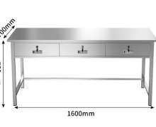 โต๊ะสแตนเลสมีลิ้นชัก