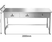 โต๊ะสแตนเลสมีลิ้นชัก