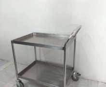 (หนา1.2มิล)รถเข็น 2 ชั้น สแตนเลส CW-065 ขนาด40*60*90 ซม.โครงเชื่อมแข็งแรง ไม่น็อคดาว 