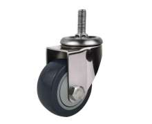 ล้อยางเทาสแตนเลส เกลียวหมุน เกลียวสแตนเลสเกรด304 0