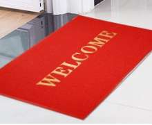 พรมดักฝุ่นwelcome ขนาด 40*60 ซม.สีแดง