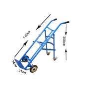 รถเข็นถังแก๊สเหล็กพ่นสี เข็น1 ถัง รับน้ำหนัก300กกพับได้ 0