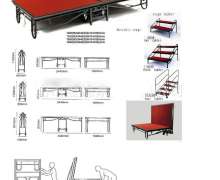 โต๊ะเวทีพับได้สำเร็จรูป เคลื่อนที่พับเก็บได้ มีหลายขนาด 