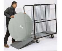 รถเข็นกระจก LAZY SUSAN  CW-007-6-0  ขนาด W 800 x L1300 x H 1400  mm.ใส่กระจกได้ 60-100 ซม ได้จำนวน 10 แผ่น โครงเหล็ก