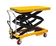 Table lift truck รถเข็นท้องแบน ยกปรับระดับได้ รถเข็น4ล้อ รอบรับน้ำหนักได้สูงสุดถึง 1 ตัน รุ่น PT 0