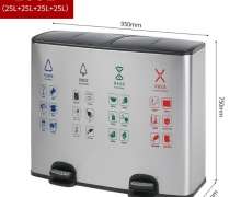 ถังขยะสแตนเลสเท้าเหยียบ 100 ลิตร 0