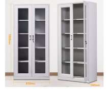 ตู้เหล็กบานกระจก 2 ประตู ขนาด 850*390*1800 mm