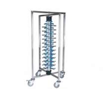 รถเข็นเสียบจานมีล้อ48ใบ MOBILE PLATE RACK FOR 48 PLATES