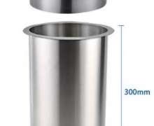 ถังขยะสแตนเลส 304พร้อมฝา ฝังเคาเตอร์ ขนาด 200*300 mm. 0