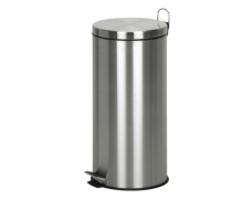 ถังขยะสแตนเลส30ลิตรเท้าเหยียบฝา SOFT CLOSE ขนาด 29*65ซม.ถังด้านในสีดำ เกรด 430 0