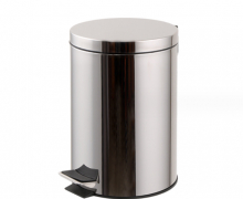 ถังขยะสแตนเลส12 ลิตรเท้าเหยียบฝา SOFT CLOSE ขนาด25*39ซม.ถังด้านในสีดำ เกรด 430 0