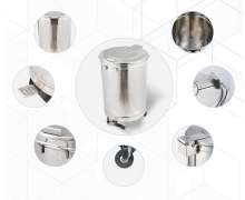 ถังขยะสแตนเลสเท้าเหยียบ 304 ขนาด 50 ลิตร 