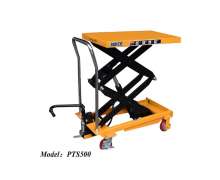 Table lift truck รถเข็นท้องแบน ยกปรับระดับได้ รถเข็น4ล้อ รอบรับน้ำหนักได้500กก. รุ่น PTS 500