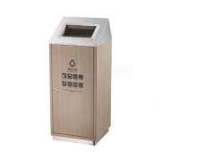 ถังขยะสแตนเลส+เหล็กพ่นสีลายไม้อบด้วยความร้อนสูงทนต่อทุกสภาพกาศ 0