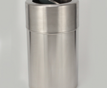 ถังขยะสแตนเลสฝาแกว่งด้านบนทรงกลม 420*820 mm.