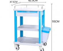 รถเข็นโรงพยาบาลABS 1 ลิ้นชัก 1 ชั้นวางของ ขนาด625*480*920 mm.