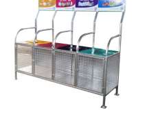 ถังขยะแยกประเภทขยะตาข่าย (ไม่รวมสติกเกอร์) ตะแกรงทิ้งขยะแบบเหล็ก