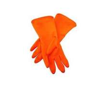 ถุงมือสีส้มยาว 30 ซม.ถุงมือทำความสะอาด ถุงมือยางสีส้ม ความยาว 30ซม.