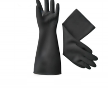 ถุงมือยางสีดำ ถุงมือเอนกประสงค์ 30ซม 70g 0
