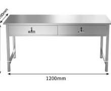 โต๊ะทำงานสแตนเลส2ลิ้นชัก เกรด 304  0