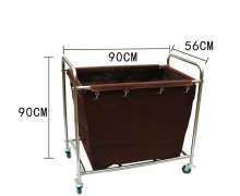รถเข็นผ้าสแตนเลสเกรด304 300กก CW-074 (ไทย)แข็งแรง  ผลิตในไทย ว 60*90*95 cm. มีสินค้า