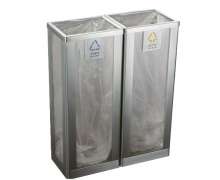 ถังขยะสแตนเลสใสมีช่องทิ้งด้านบน ขนาด 400*300*650 mm.ราคาต่อชุด(2ใบ)