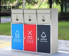 ถังขยะสแตนเลส3ช่อง ขนาด กว้าง(ลึก) 42 ยาว 120 สูง 90 ซม. สแตนเลสเกรด304 หนา 1.2 มิล 0