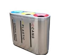 ถังขยะสแตนเลส3ช่อง สแตนเลส201 หนา 1.0 มิล ขนาด 940*360*760MM 0