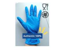 ถุงมือใช้แล้วทิ้ง (100ชิ้น/กล่อง) ถุงมือแพทย์ยางธรรมชาติ ไม่มีแป้ง ใช้หยิบจับอาหารได้ มาตรฐานส่งออก สีฟ้า 0