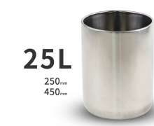 ถังสแตนเลสทรงกลม25 ลิตร   ขนาด 250*450 mm.2900 บาท 0