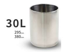 ถังสแตนเลสทรงกลม30 ลิตร   ขนาด 295*380 mm. 3300 บาท 0