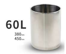 ถังสแตนเลสทรงกลม60 ลิตร  ขนาด  380*450 mm.6600 บาท 0