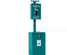 ถังขยะสำหรับเก็บอุจจาระสัตว์เลี้ยงในสวนสาธารณะ DOG WASTE BAGS