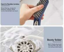 ชุดแปรงทำความสะอาดสุขภัณฑ์ แปรงขัดพื้น มีหัวแปรงเล็กขัดช่องว่าง ขัดพื้นจุดที่เข้าไม่ถึง พร้อมที่ปาดน้ำแปรงล้างพื้น อเนกประสงค์ ขนทรงสามเหลี่ยม