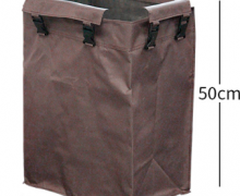 ถุงผ้ารถเข็นแม่บ้าน(ไทย) สั่งเย็บขนาดพิเศษได้ ขนาด 39*28 ลึก 50 ซม.ผ้าใบเคลือบ2ด้าน ใช้งานได้5-7 ปี (ไทย)