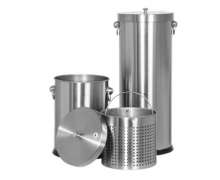 ถังขยะสแตนเลสมีใส้กรอง ขนาด 23*57 ซม. 0