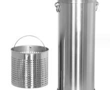 ถังขยะสแตนเลสมีใส้กรอง ขนาด 23*57 ซม.