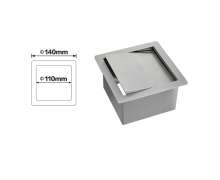 ฝาถังขยะสแตนเลสฝังเคาเตอร์สี่เหลี่ยมจตุรัส 140*140 mm มีสินค้า 0