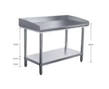 โต๊ะสแตนเลส2ชั้นมีขอบ สั่งทำได้ 0