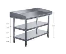 โต๊ะสแตนเลส3ชั้นมีขอบ สั่งทำได้ 0