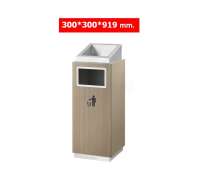 ถังขยะสแตนเลส+เหล็กพ่นสีลายไม้อบด้วยความร้อนสูงทนต่อทุกสภาพกาศ