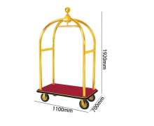 รถเข็นกระเป๋าสัมภาระ CW-089-1-2 สีทอง  ขนาด 70x115x198 cm