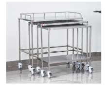 โต๊ะวางเครื่องมือแพทย์ โต๊ะสแตนเลส2ชั้นมีล้อ โต๊ะผ่าตัดสแตนเลส 2 ชั้น 0